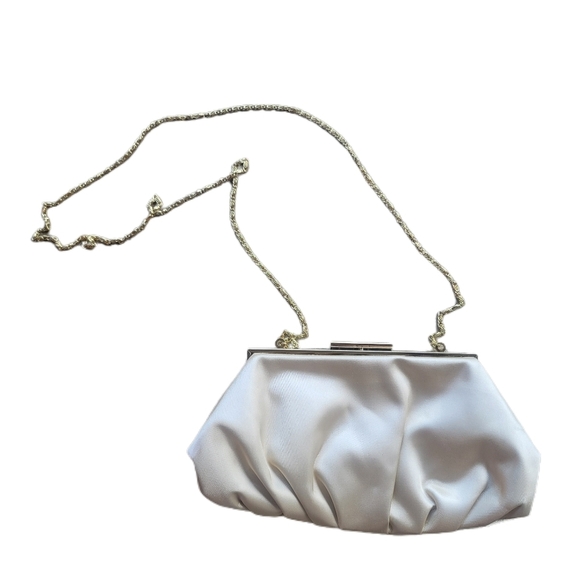 Lulu Townsend Handbags - Lulu Townsend Evening Bag Beige Gold Chain Shoulder Bag